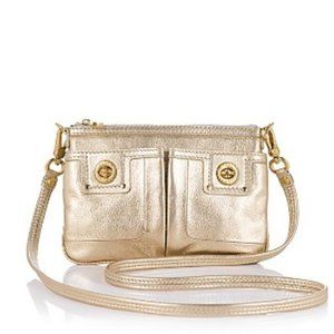 MARC BY MARC JACOBS PERCY GOLD TURNLOCK CROSSBODY